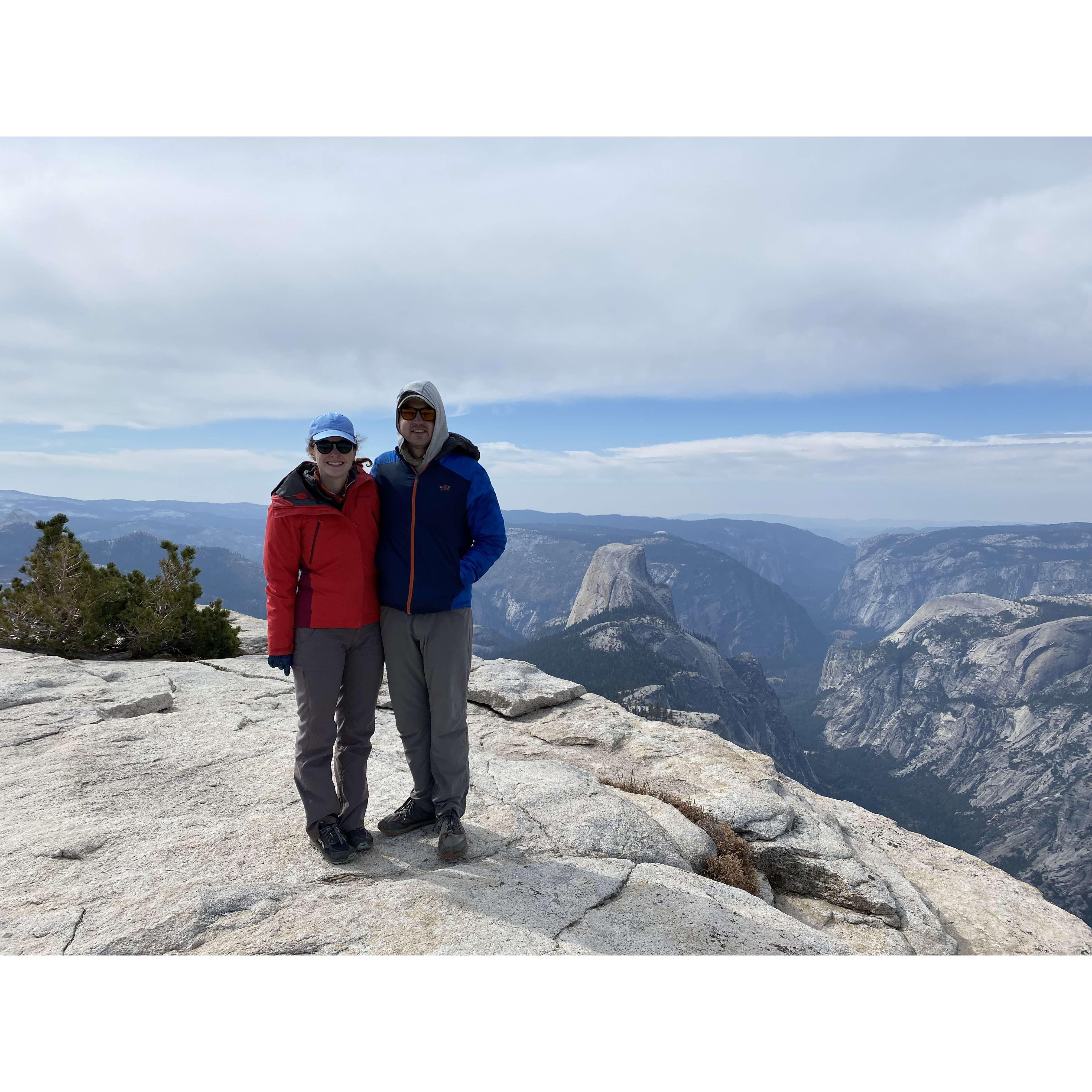 Best hike finish at Cloud's Rest enjoying views of Half Dome