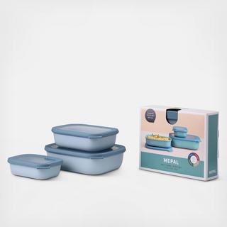 Cirqula, Rectangular Shallow Storage Set, 3 Piece
