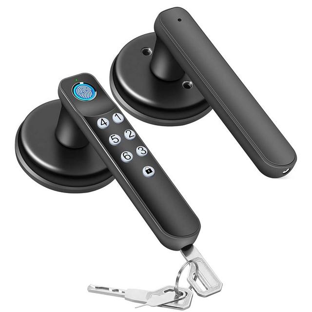 Gavdhe Fingerprint Door Lock, Biometric Door Lock Keyless Entry Door Locks with Silicone Keyboard, Smart Door Knob with100 Sets Biometric Fingerprints, 50 Passwords for Home Office Apartment