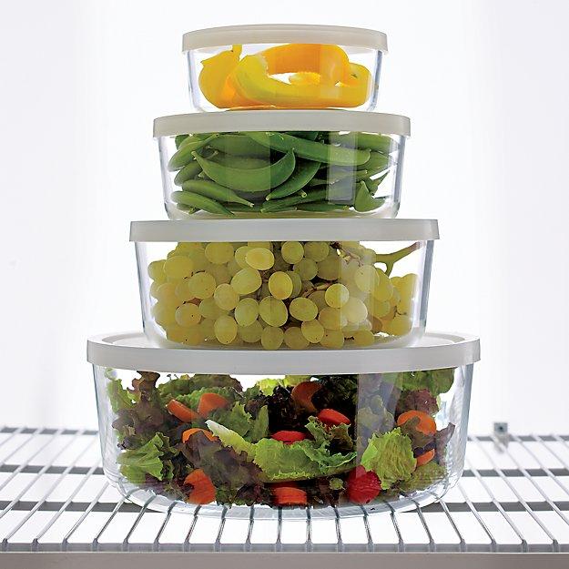 4-Piece Round Storage Bowl Set