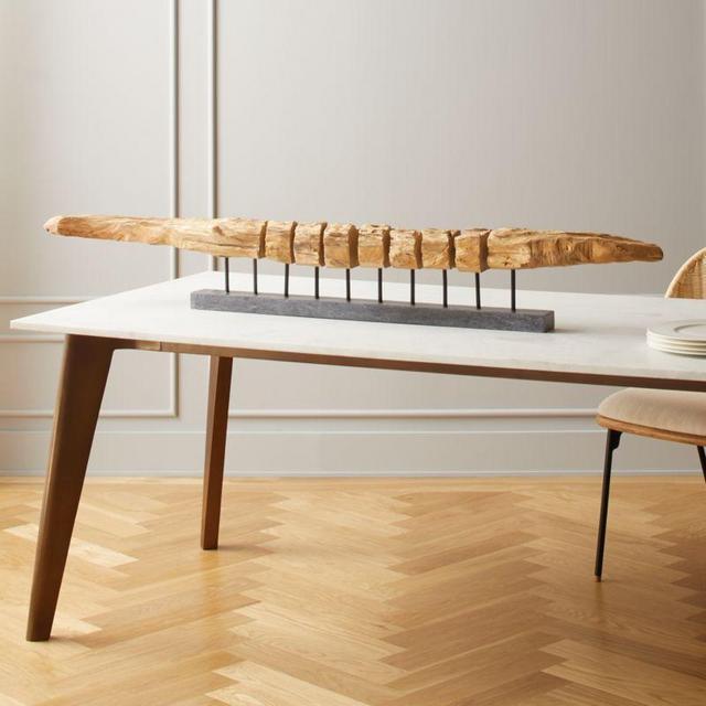 Fret Teak Object - CB2