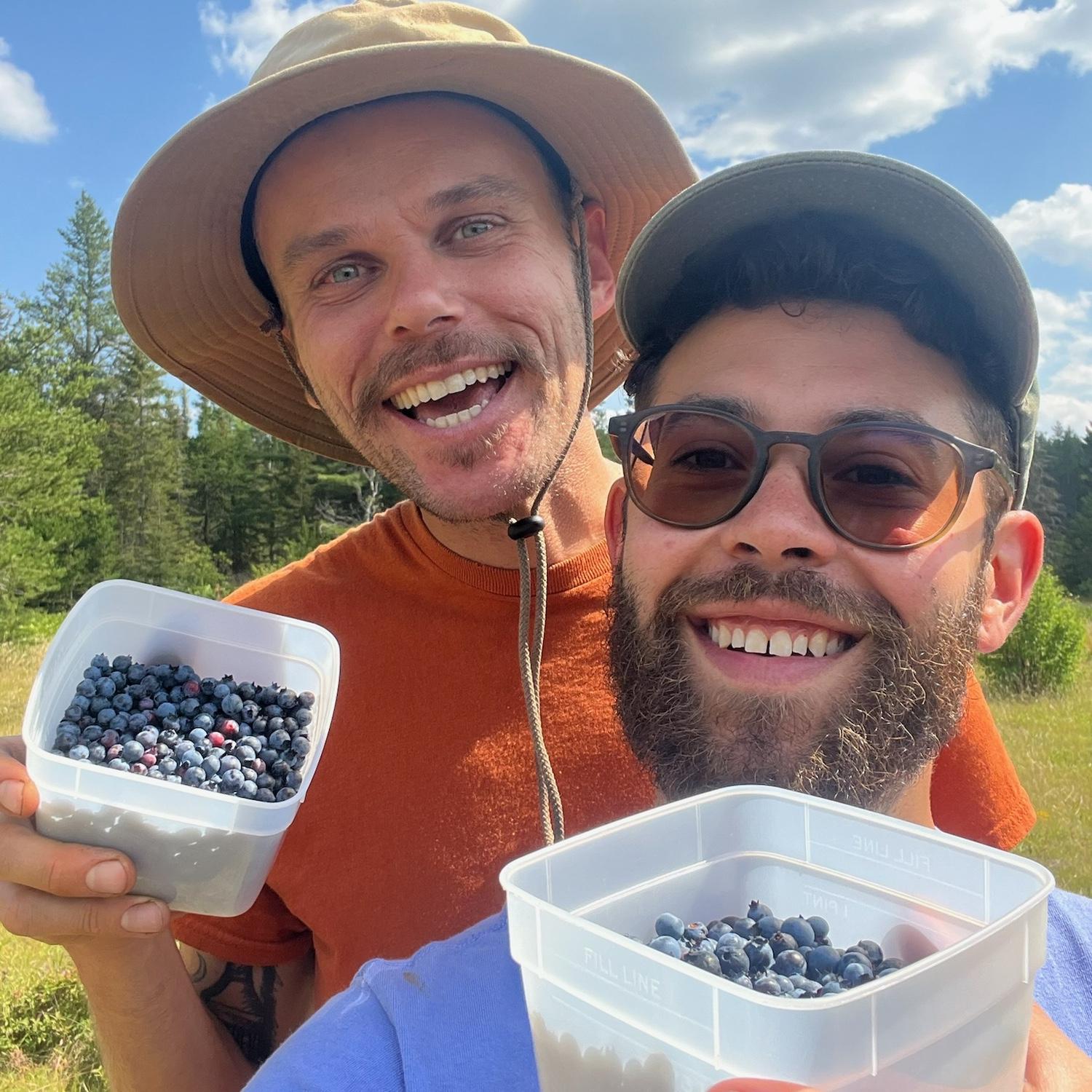 Blueberry picking near the cabin (MN)