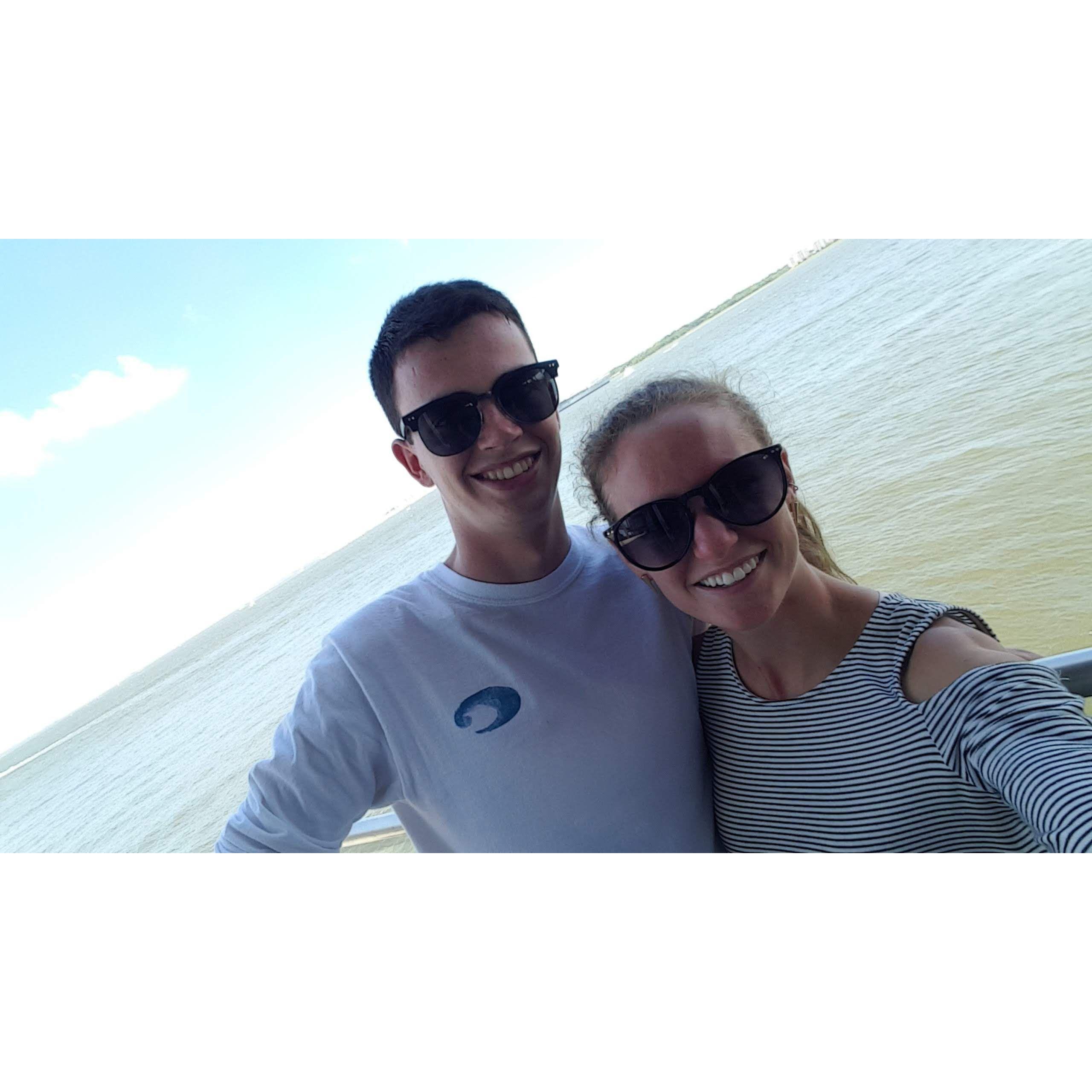 Megan's first time visiting Cameron in South Carolina.