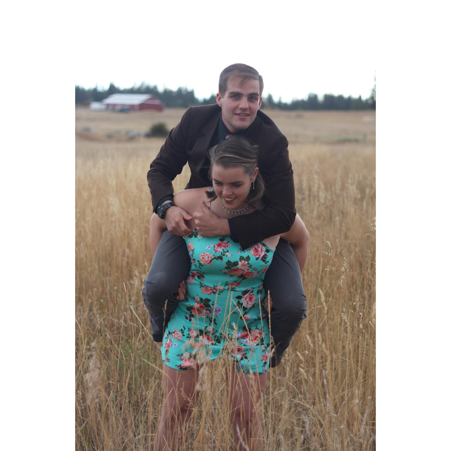 "Here, I'll give you a piggy-back!"
"No way!"
"Watch me."