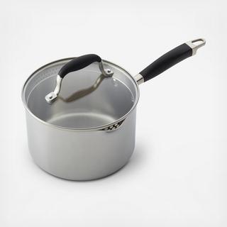 Tri-Ply Onyx Covered Straining Saucepan