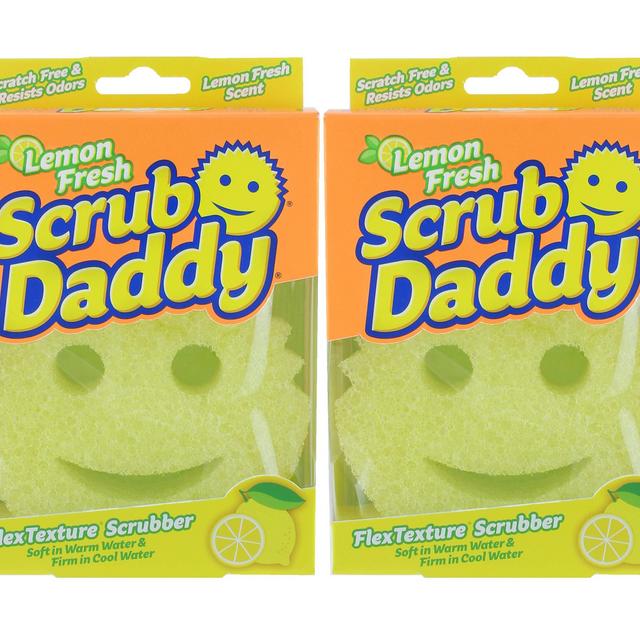Scrub Daddy SYNCHKG049298 Scratch Free Sponge with Fresh Lemon Scent-(2 Pack)