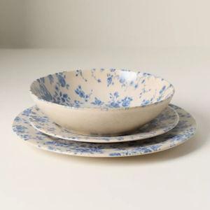 Anthropologie Dorothy Portuguese Fine Stoneware Pasta Bowls, Set of 4