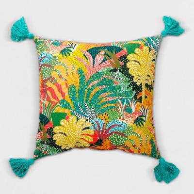 Tassel Outdoor Pillow Yellow/Green - Opalhouse™
