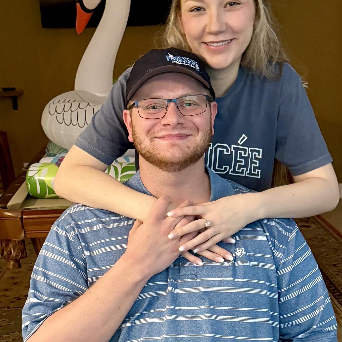 At Airbnb in Florida after engagement. And yes I have the ring on the wrong finger lol it was a bit big. 💍😊