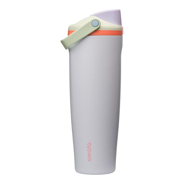 Owala FreeSip Sway Insulated Stainless Steel Water Bottle with Two-Way Spout, Built-In Straw and Bucket Handle, Made for Travel, School, and Sports, 40oz, BPA Free, Leak Proof, Beach House