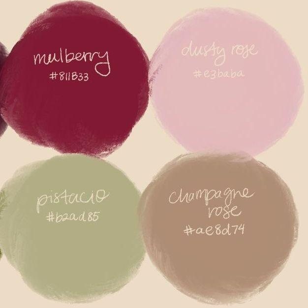 This is the color pallet we're trying to go for