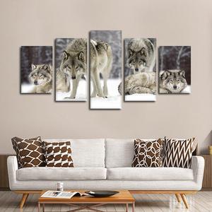 Wolf Pack Multi Panel Canvas Wall Art