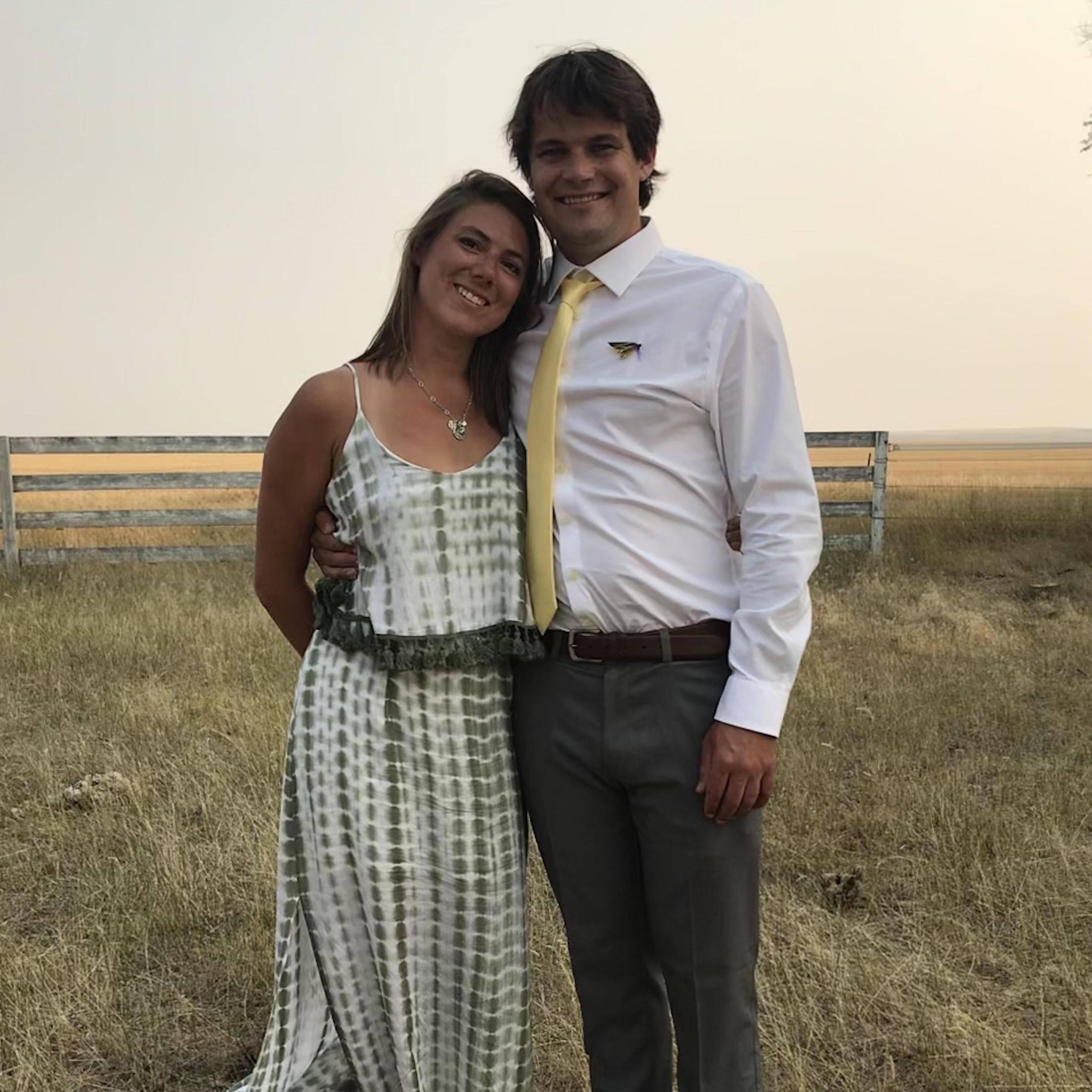 At Cam & Lo's Wedding in August 2020