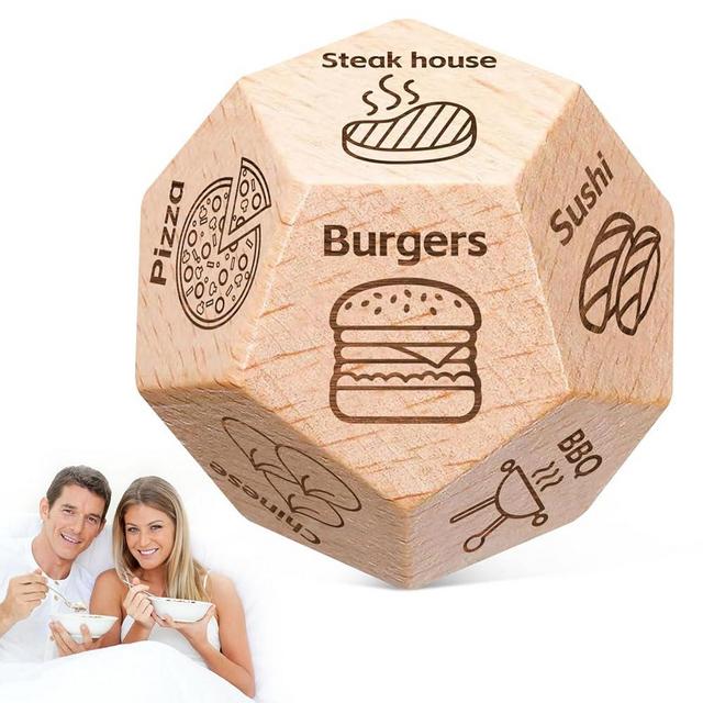 Food Dice for Her Him Couples Gift Ideas Food Decision Dice Games Christmas Birthday Valentines Day Gifts for Boyfriend Girlfriend Men Women Date Night Ideas Gifts for Wife Husband