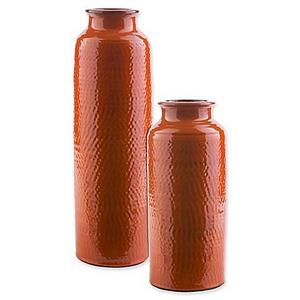 Surya Zuniga Rismi Decorative Large Table Vase in Orange