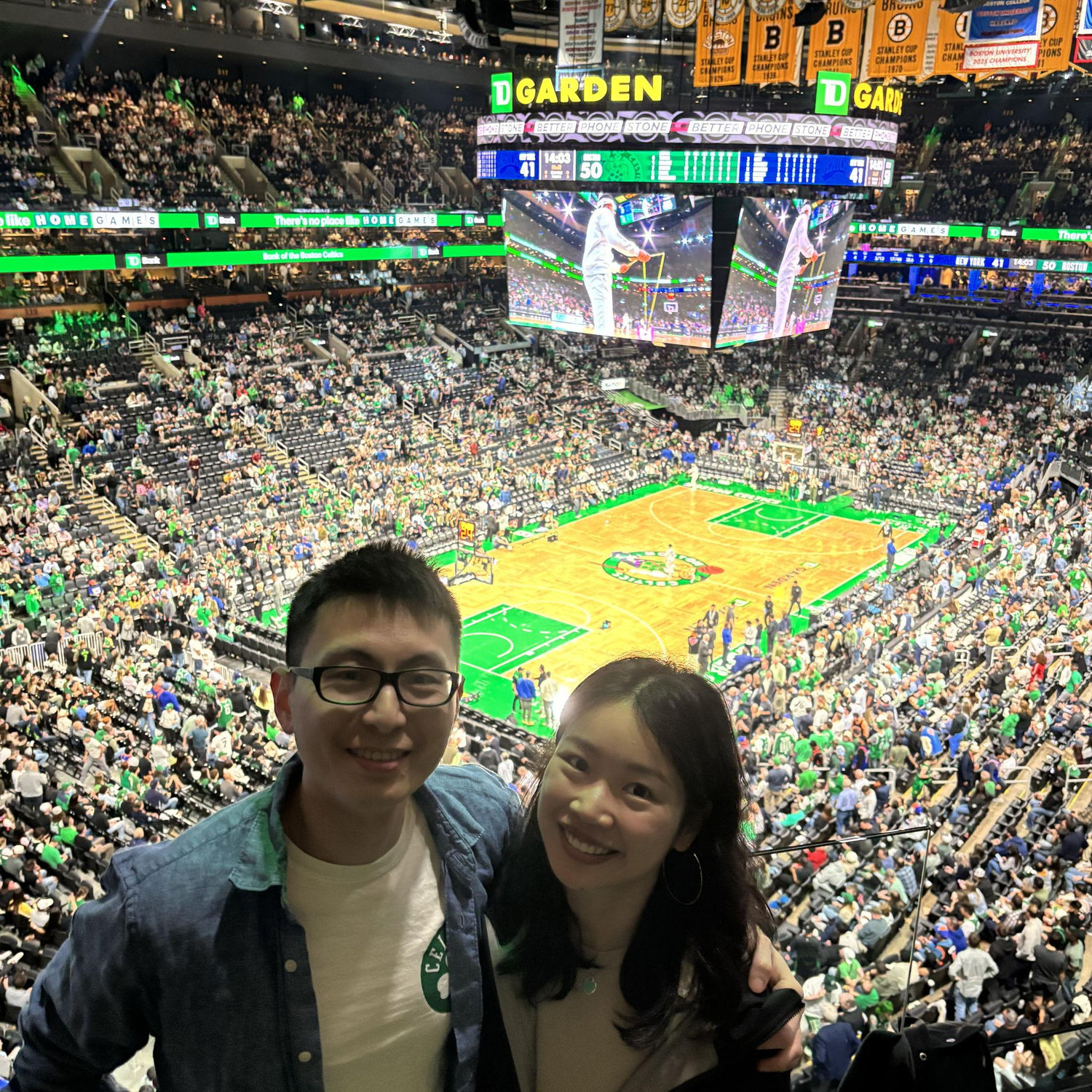Celtics game, they lost in the last minute unfortunately