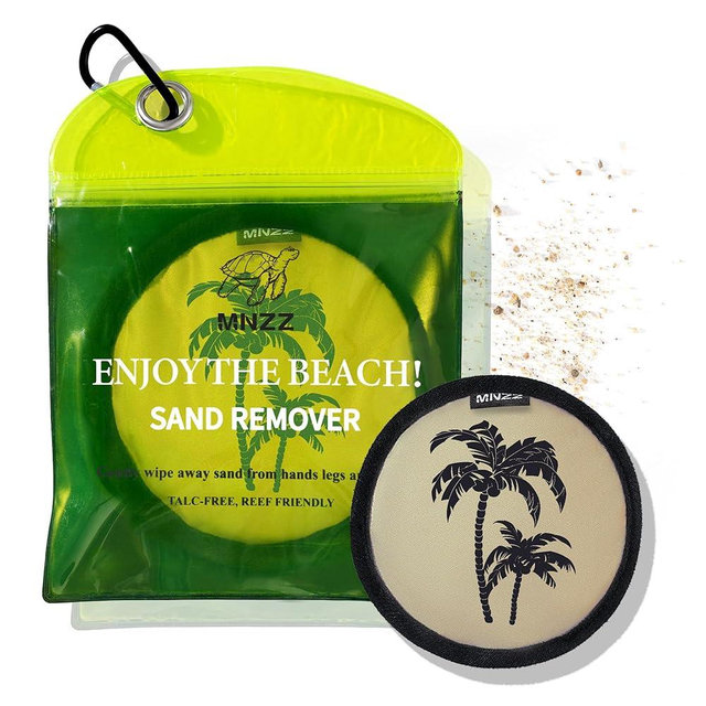 MNZZ Sand Remover Bag Sand Eraser Pouch Quick Dry Compact Lightweight Portable Travel Essentials Beach Pool Camping Hiking Blanket Chair Cover Shell Tent Toy Canopy Umbrella Hat Clip Holder