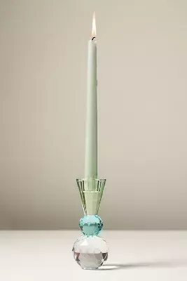 Cut Glass Candle Holder
