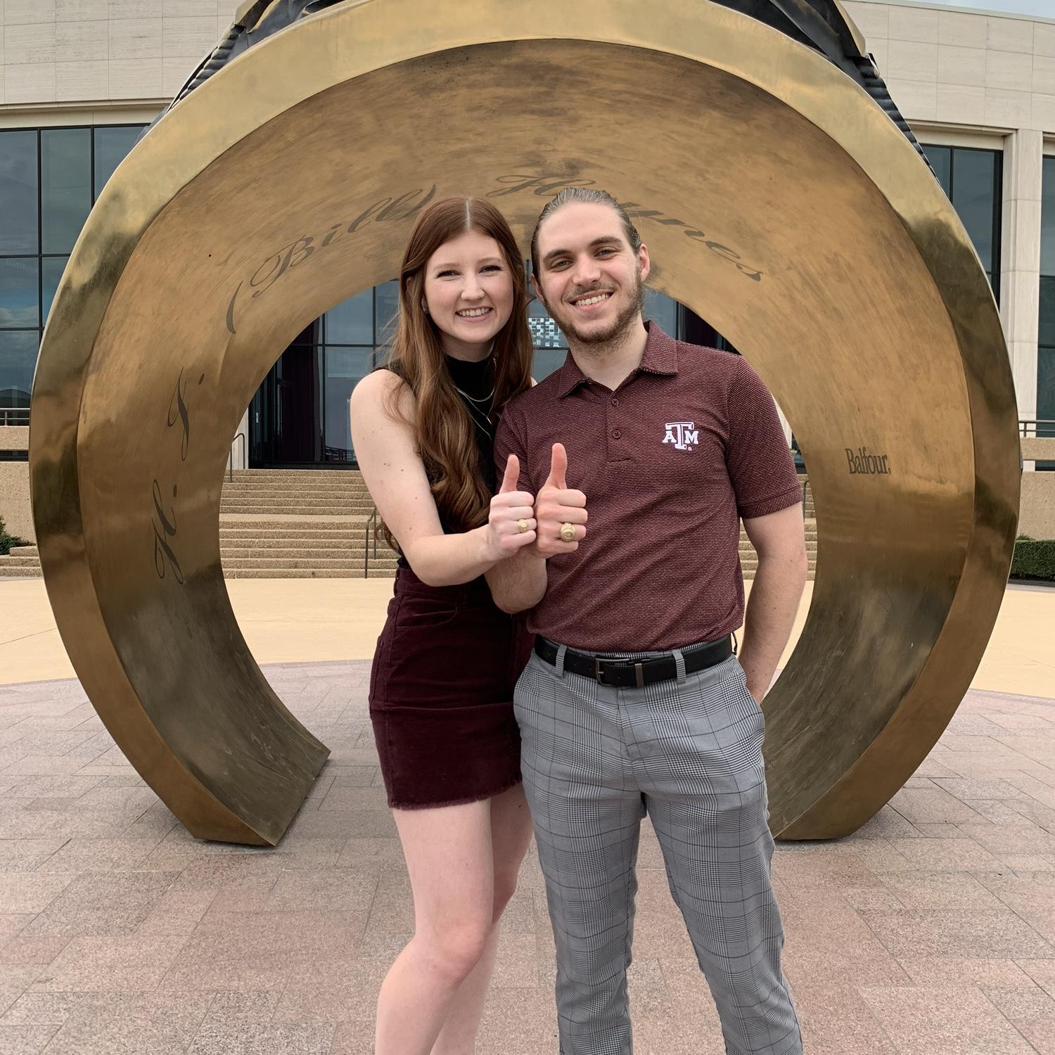 Robert surprised me with a new Aggie ring after I lost mine, November 2021