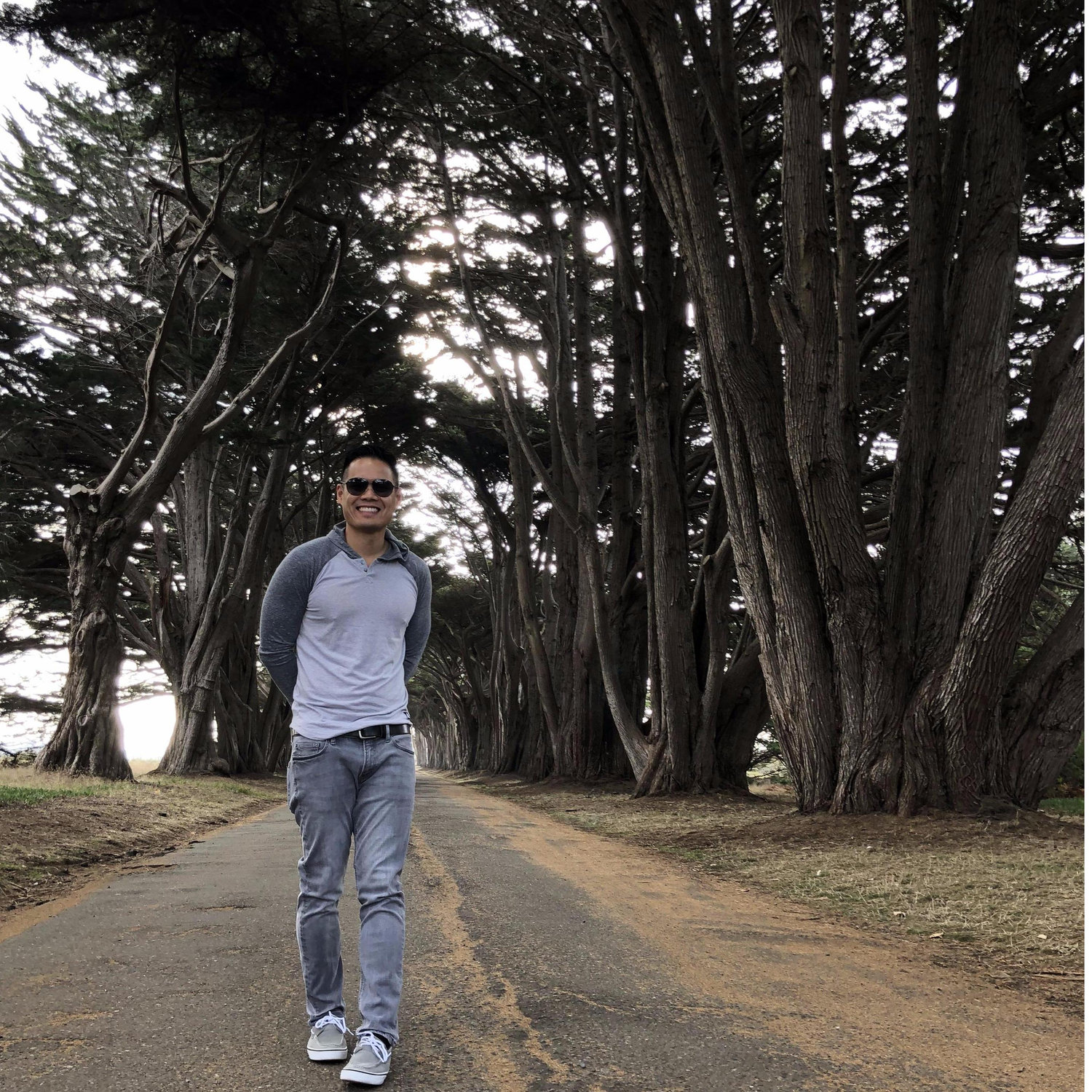 After for posing this picture he convinced me to go on an illegal hike where security guard later told us to leave the premises.