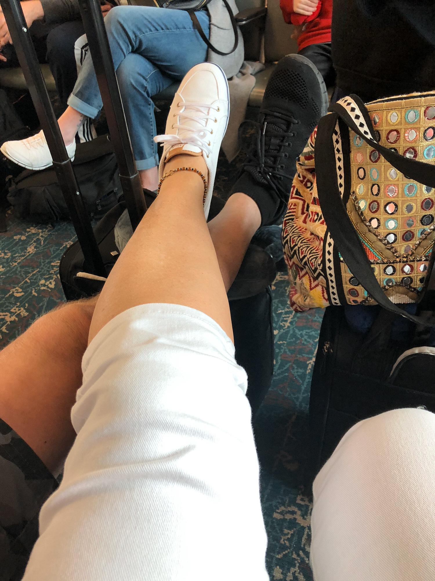 our first time flying as an engaged couple