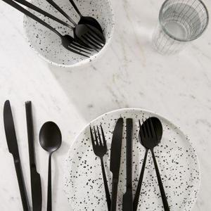 12-Piece Matte Black Flatware Set