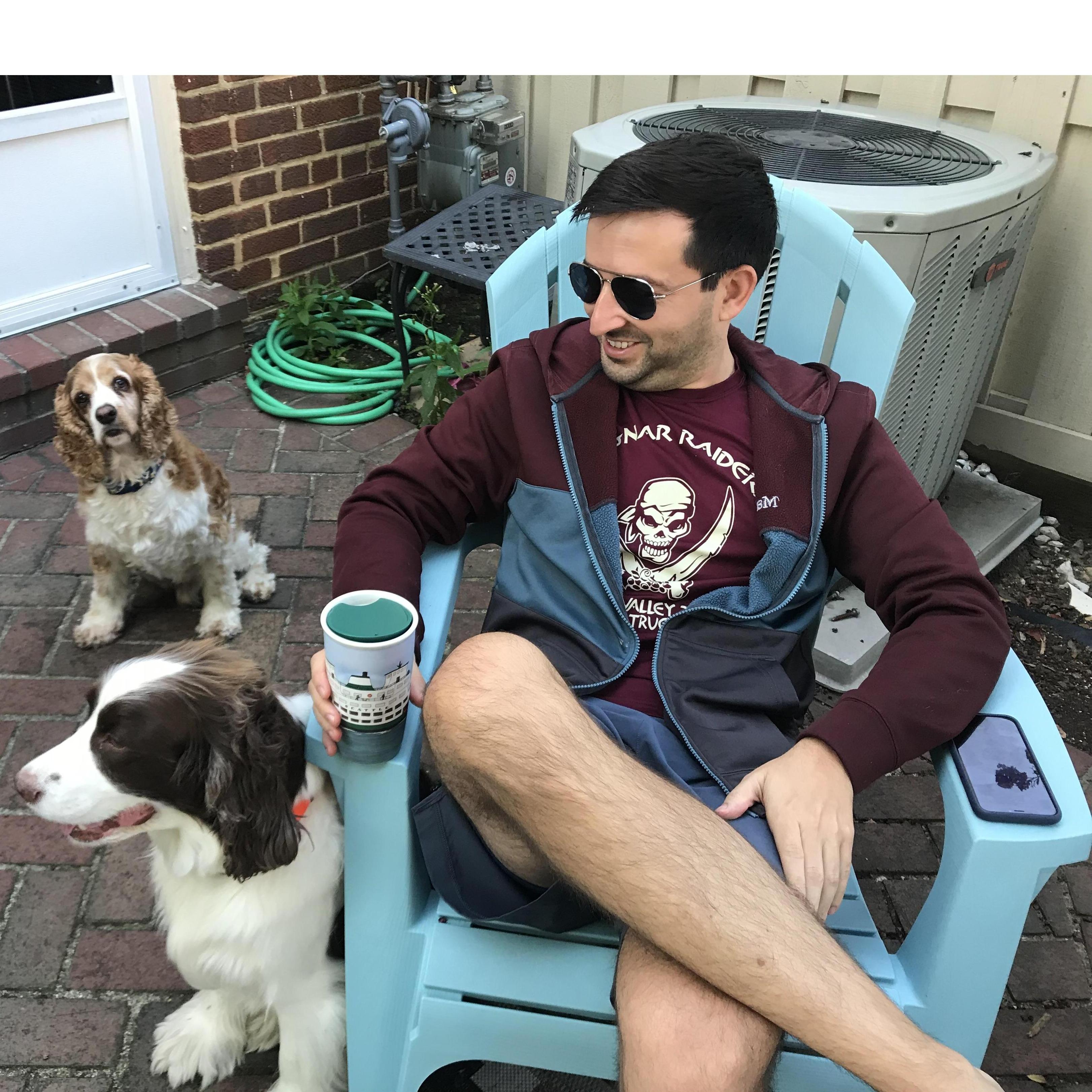 A man and his dog to be