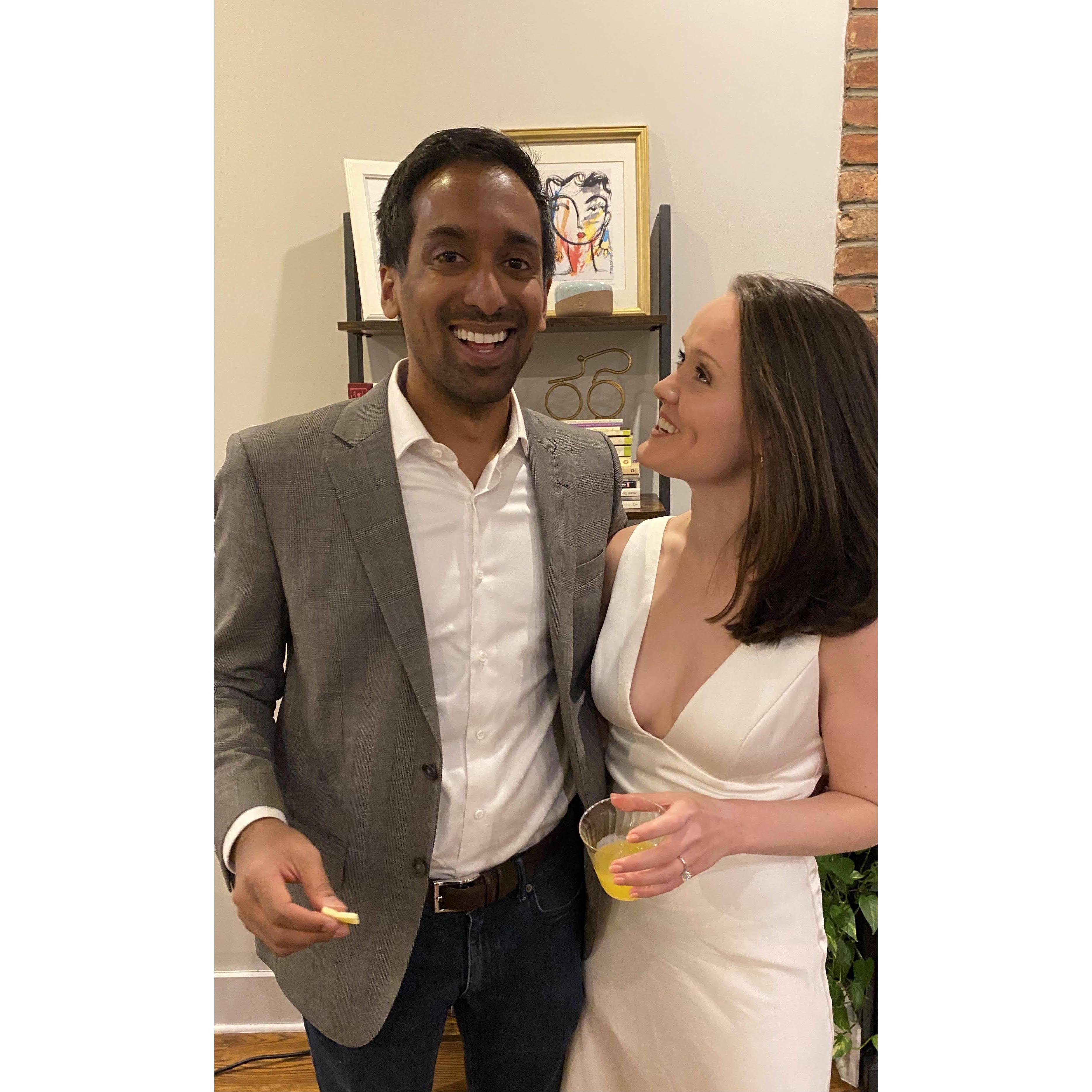 Engagement party at Emily and Vishwa's