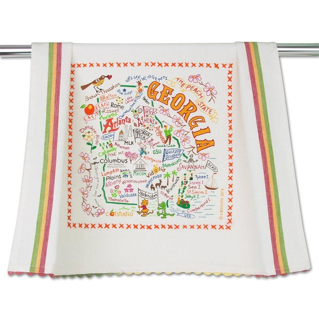 Catstudio Georgia Dish Towel - U.S. State Souvenir Kitchen and Hand Towel, Perfect Tea Towels for Georgia Lovers, Travel Souvenir, Housewarming Gifts, Couple Gifts