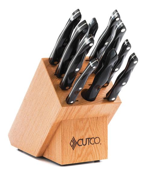 Homemaker Set with Block w/ French Chef (cherry finish and pearl handles)