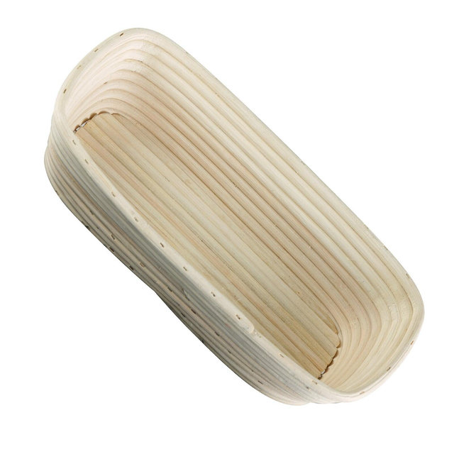 Frieling Brotform and Proofing/Serving Basket, Rectangular, 12" x 5 1/2" Natural Rattan