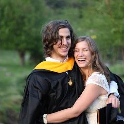 Celebrating David's graduation with his master's in computer science