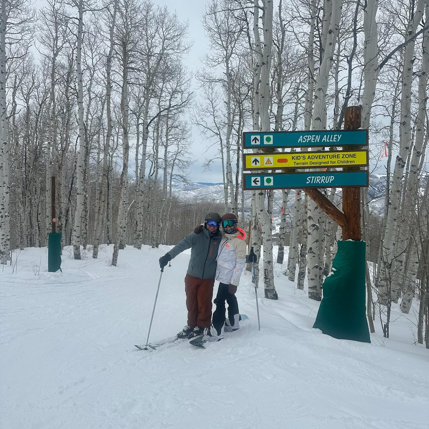 January 2025
Skiing at Beaver Creek. The two came across a run called “Aspen Alley” which is the hike they got engaged on!