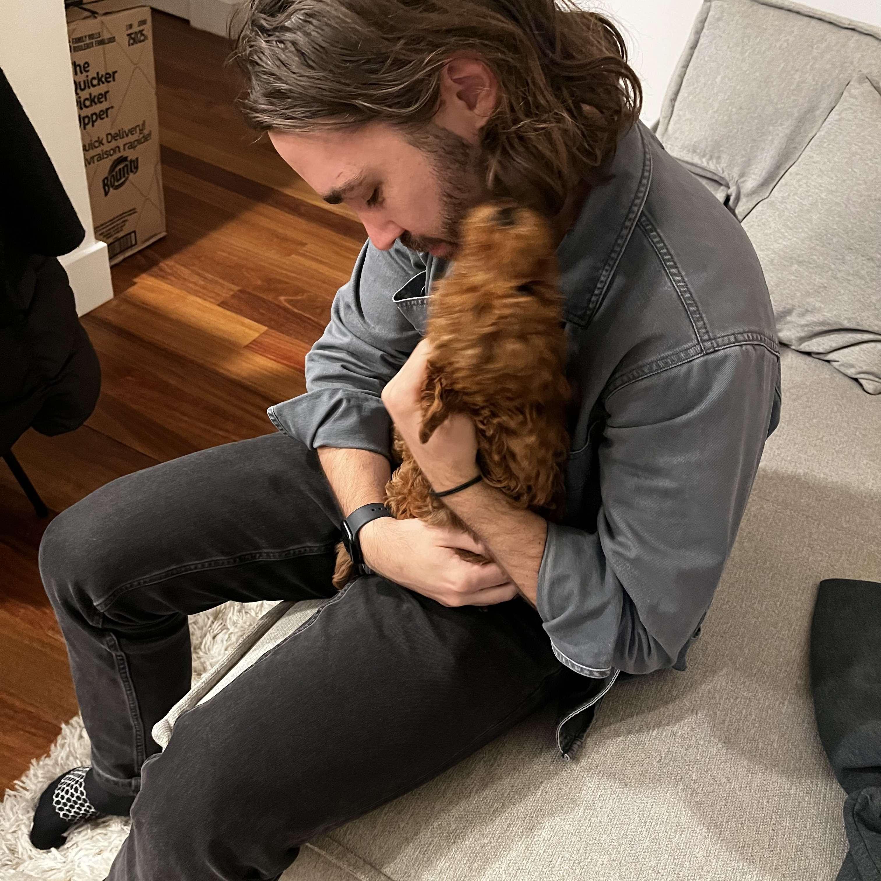 When Katie and Dillon let us babysit their dog child, Hudson! Brooklyn, NY January 2022