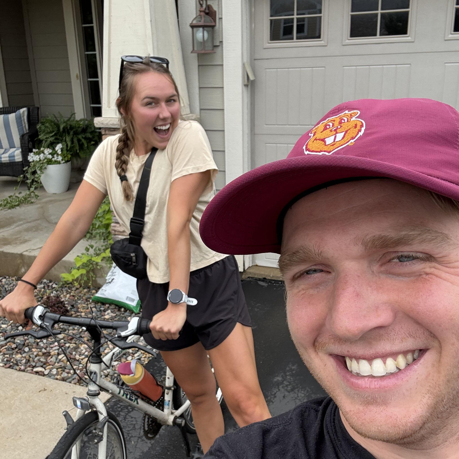 Our stay-cation 30 mile bike trip to Stillwater. This is when we first talked about timeline to getting married... we just knew :)