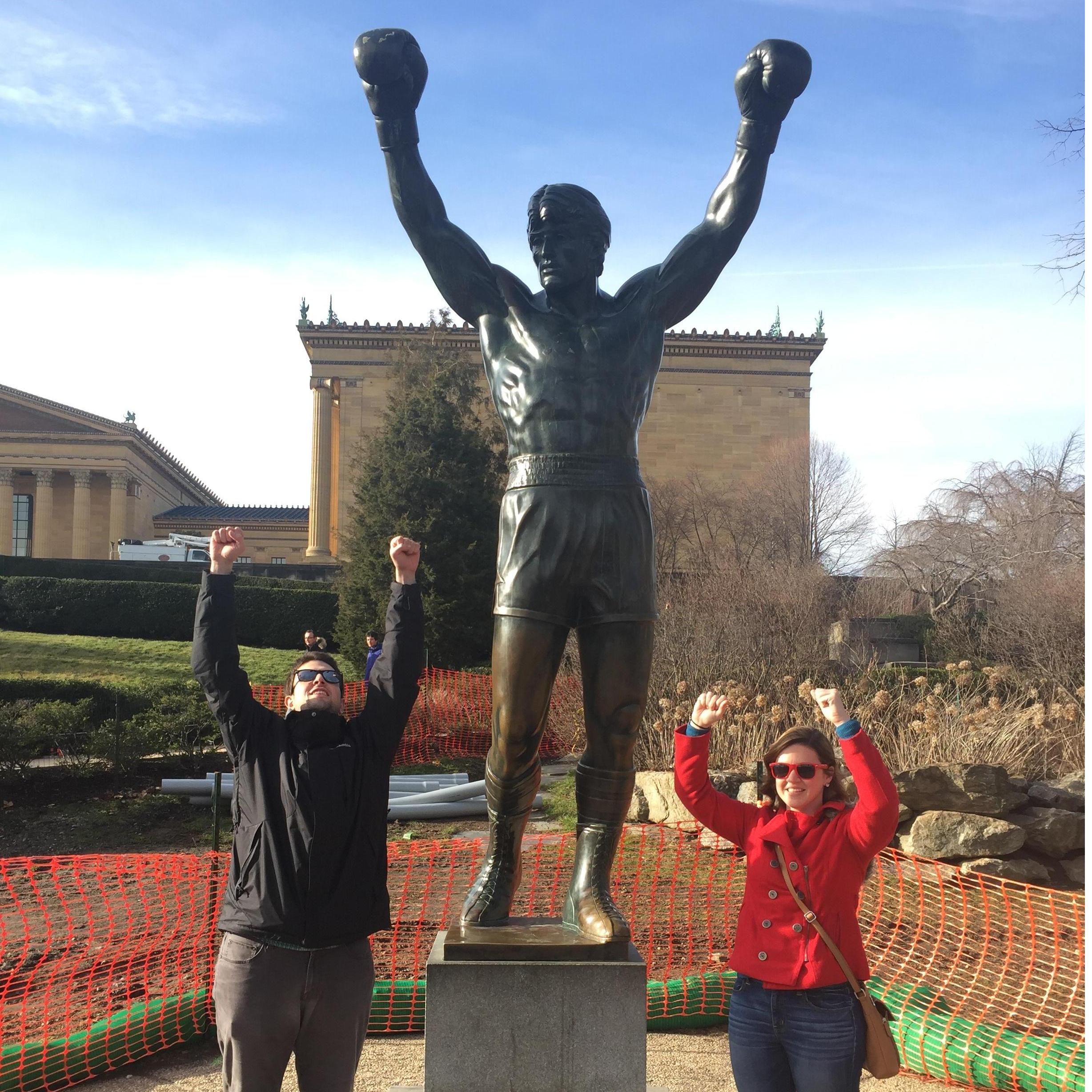 Nick's first "real" visit to Philadelphia. Naturally the first place we went to was to visit Mr. Balboa.
