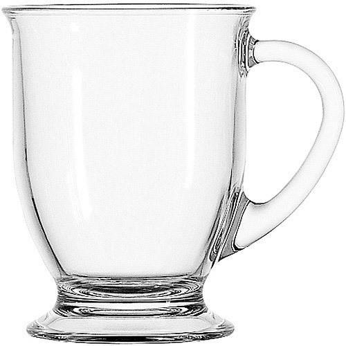 Anchor Hocking Clear Glass Café 16 Ounce Mug Set, 4 Piece Set