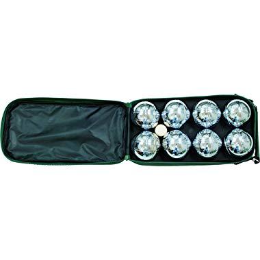 Classic Game Collection 8 Ball 73mm Bocce/Boules Set with Canvas Storage Case