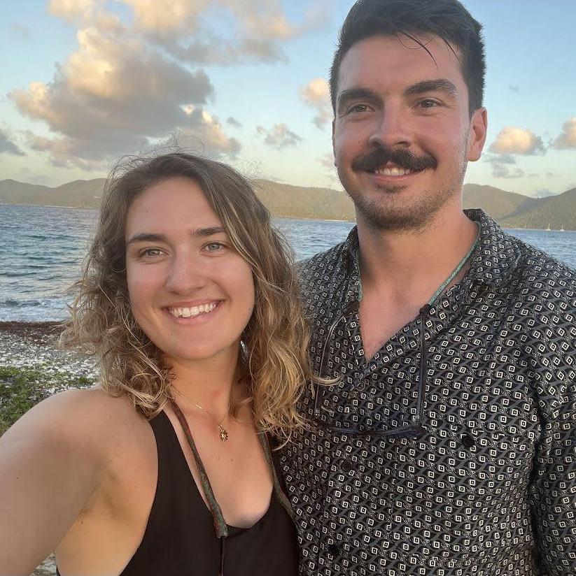 Dinner and sunset on the beach in the Virgin Islands
