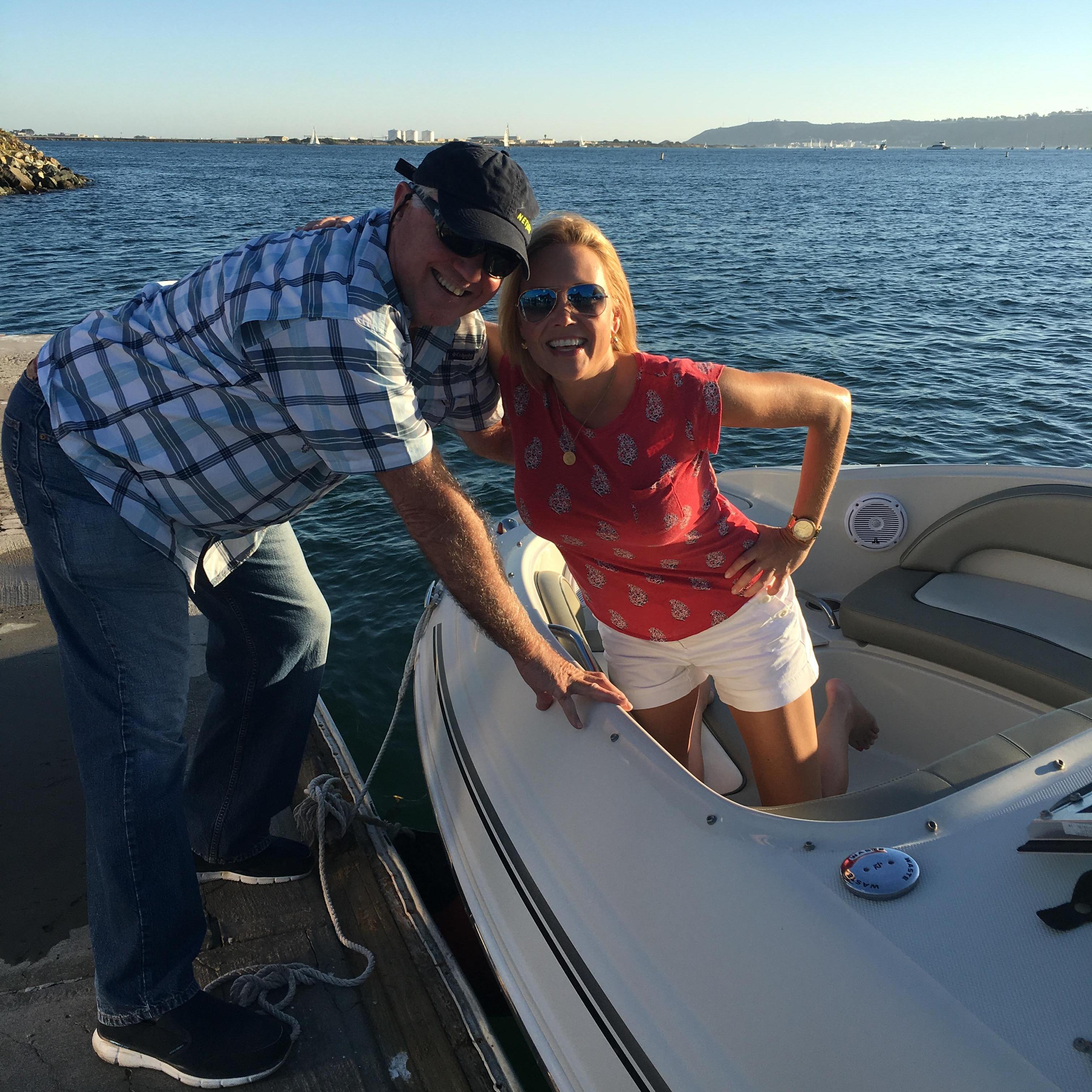 Dad at the fuel dock
