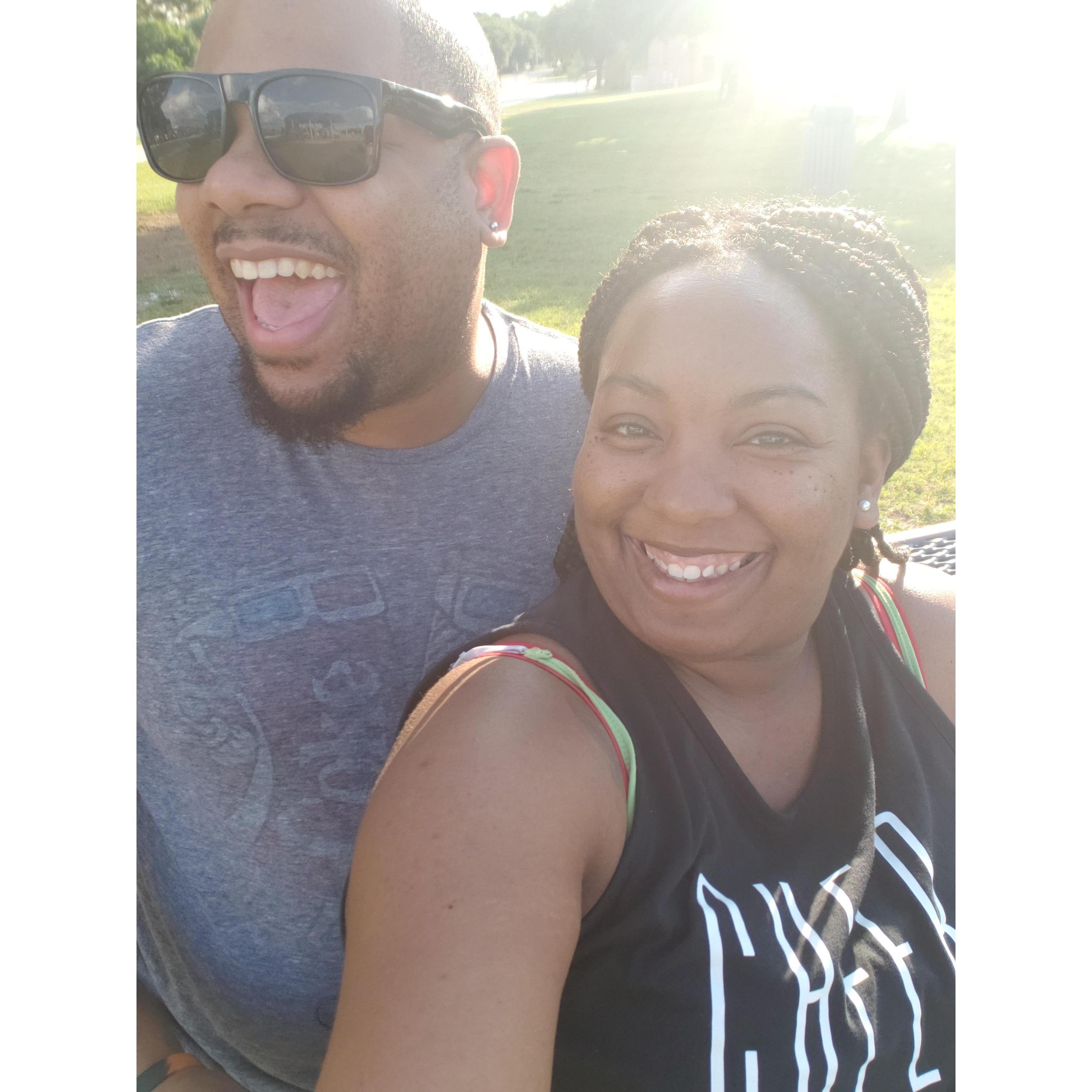 His smile is infectious! A day at the park with the boys