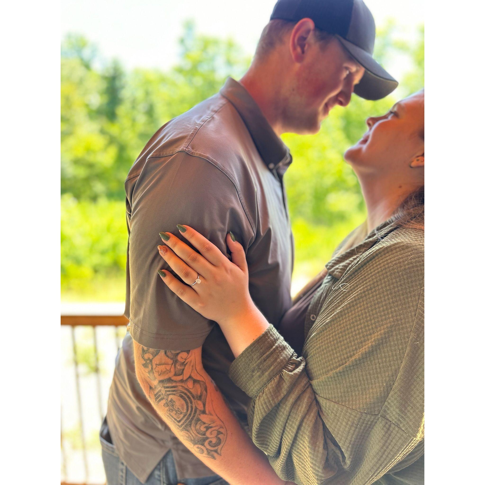 We are engaged!!! We both could not stop smiling