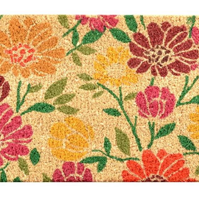 NOTRAX C11S1830SD Spring Daisies Coir Door Mat, 18" x 30"