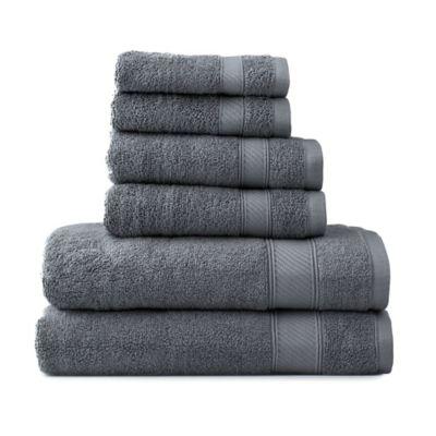 Wamsutta® 6-Piece Hygro® Duet Bath Towel Set in Latte