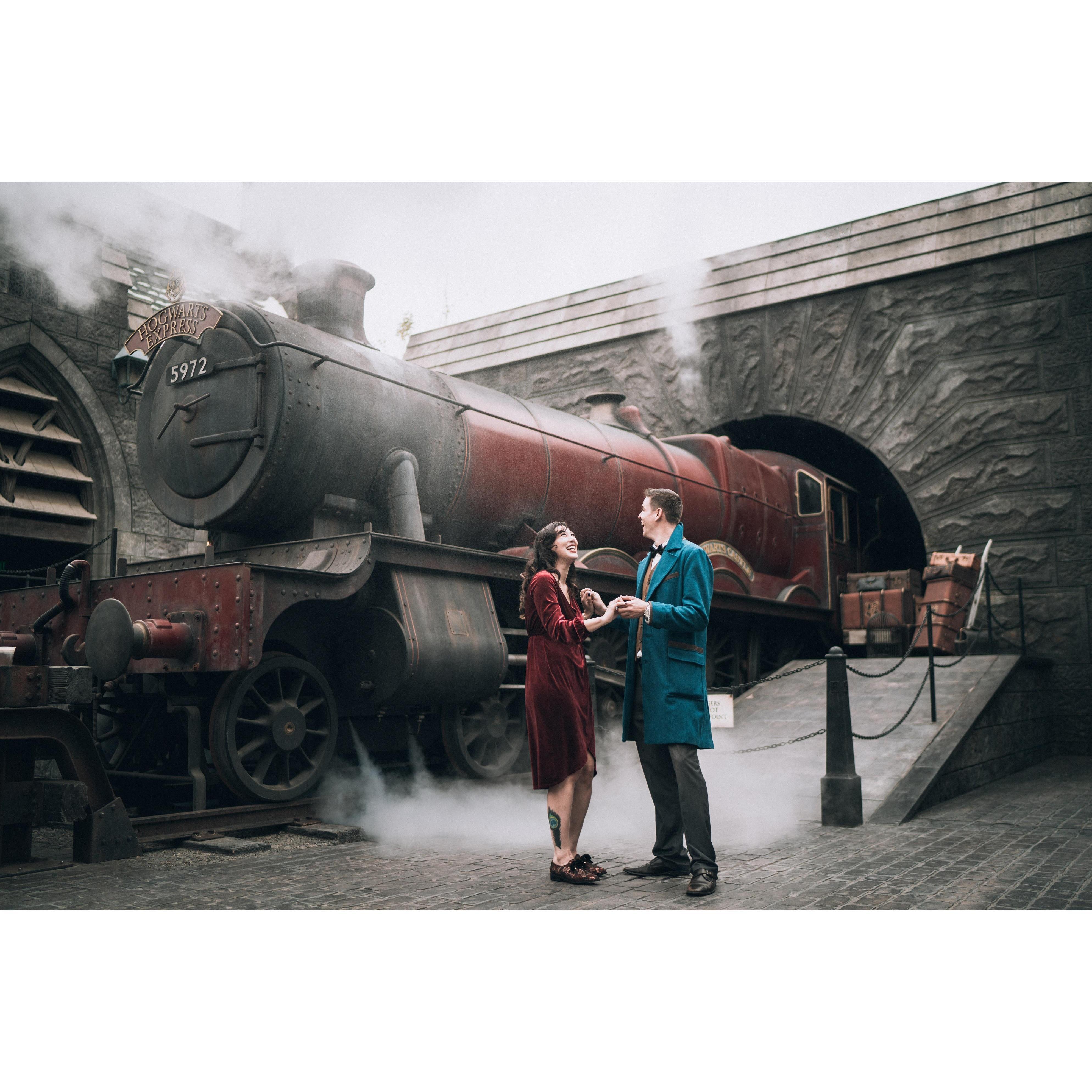 Boarding the Hogwarts Express