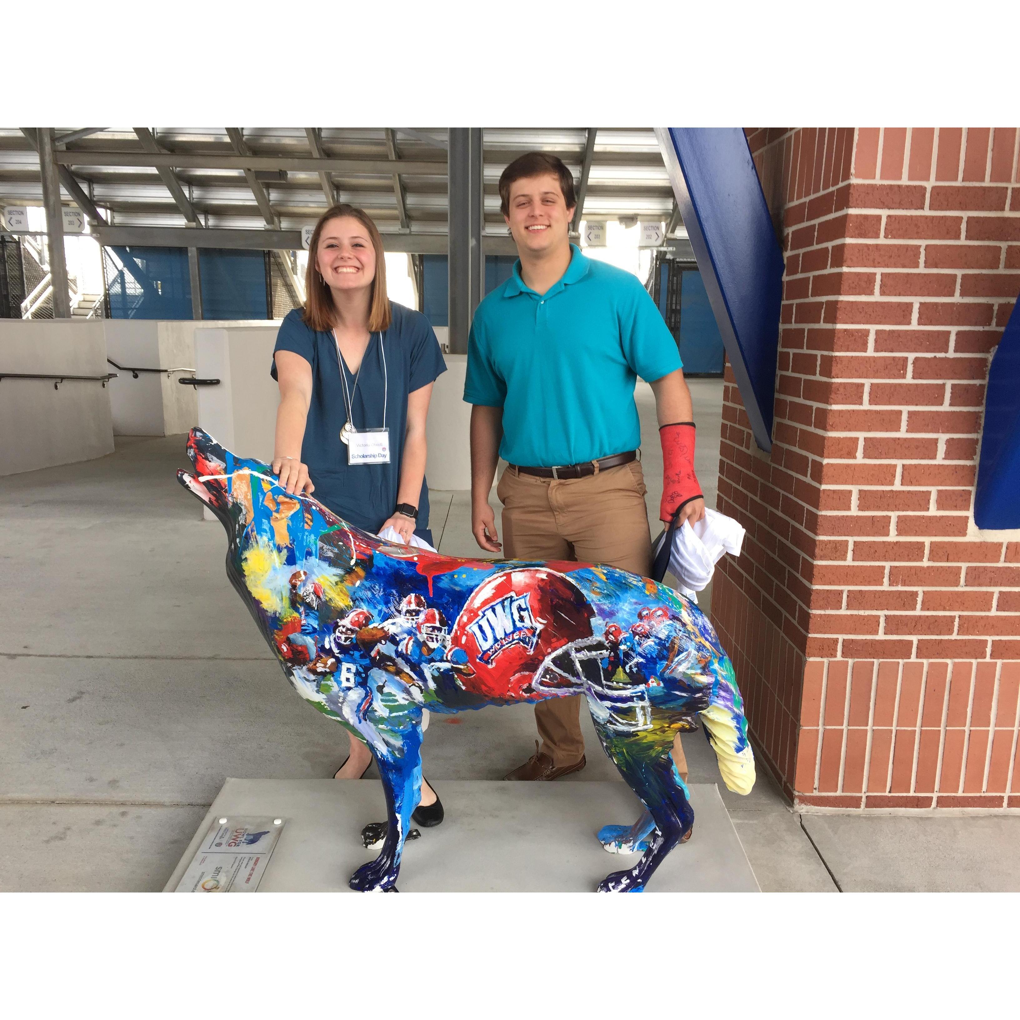 We visited west ga together for scholarship day!