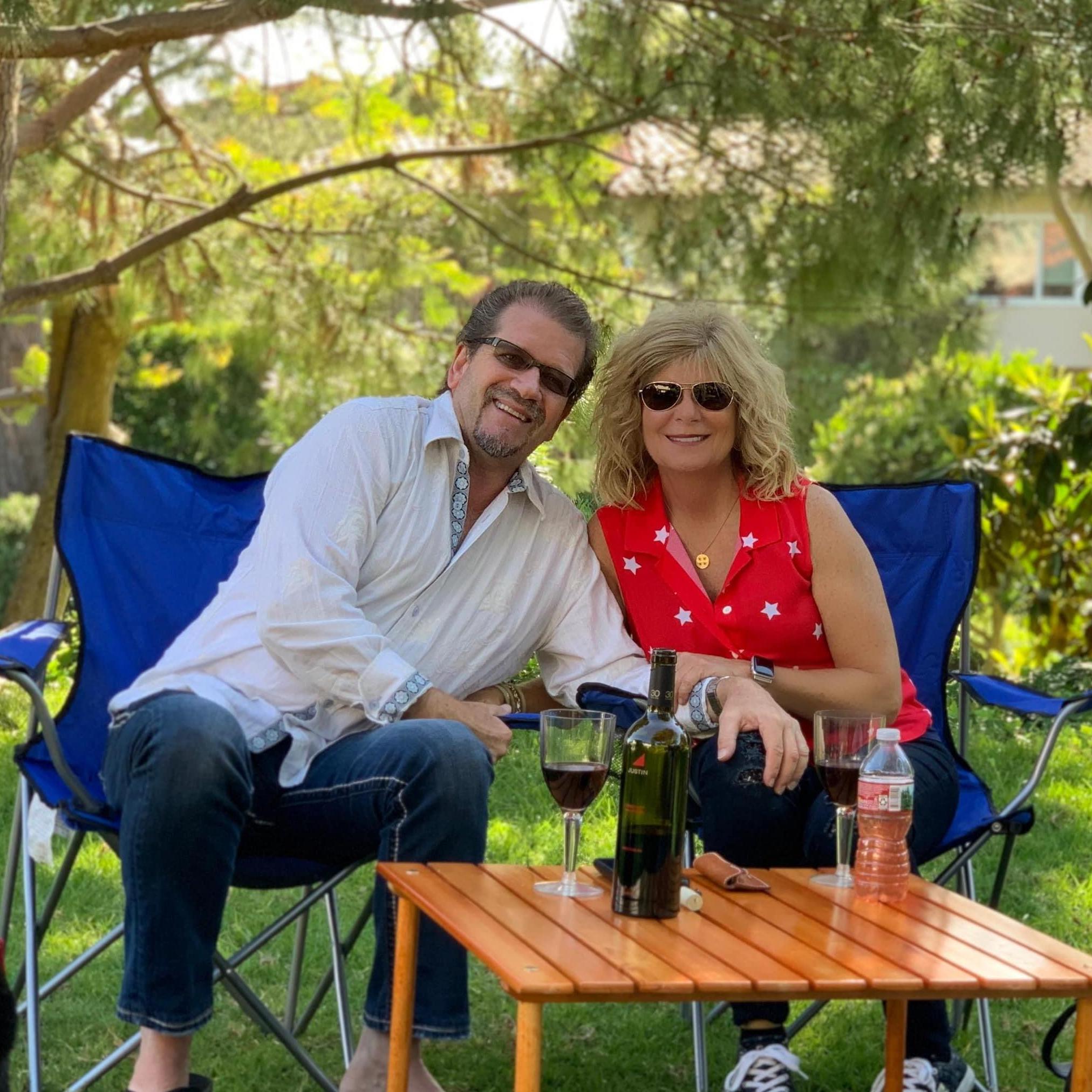 Pandemic picnic with friends in Newport Beach California.