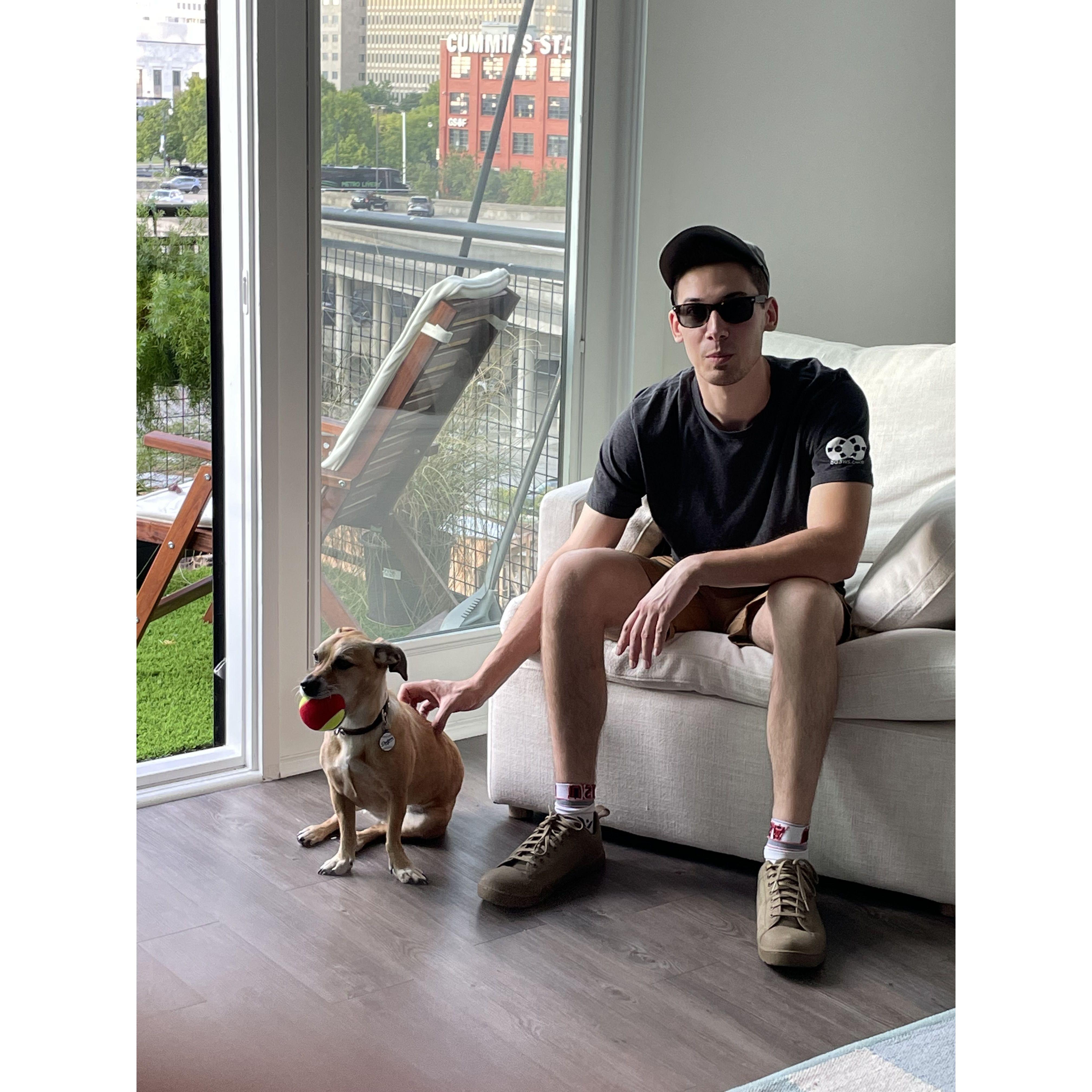 Erik and our friend, Scout