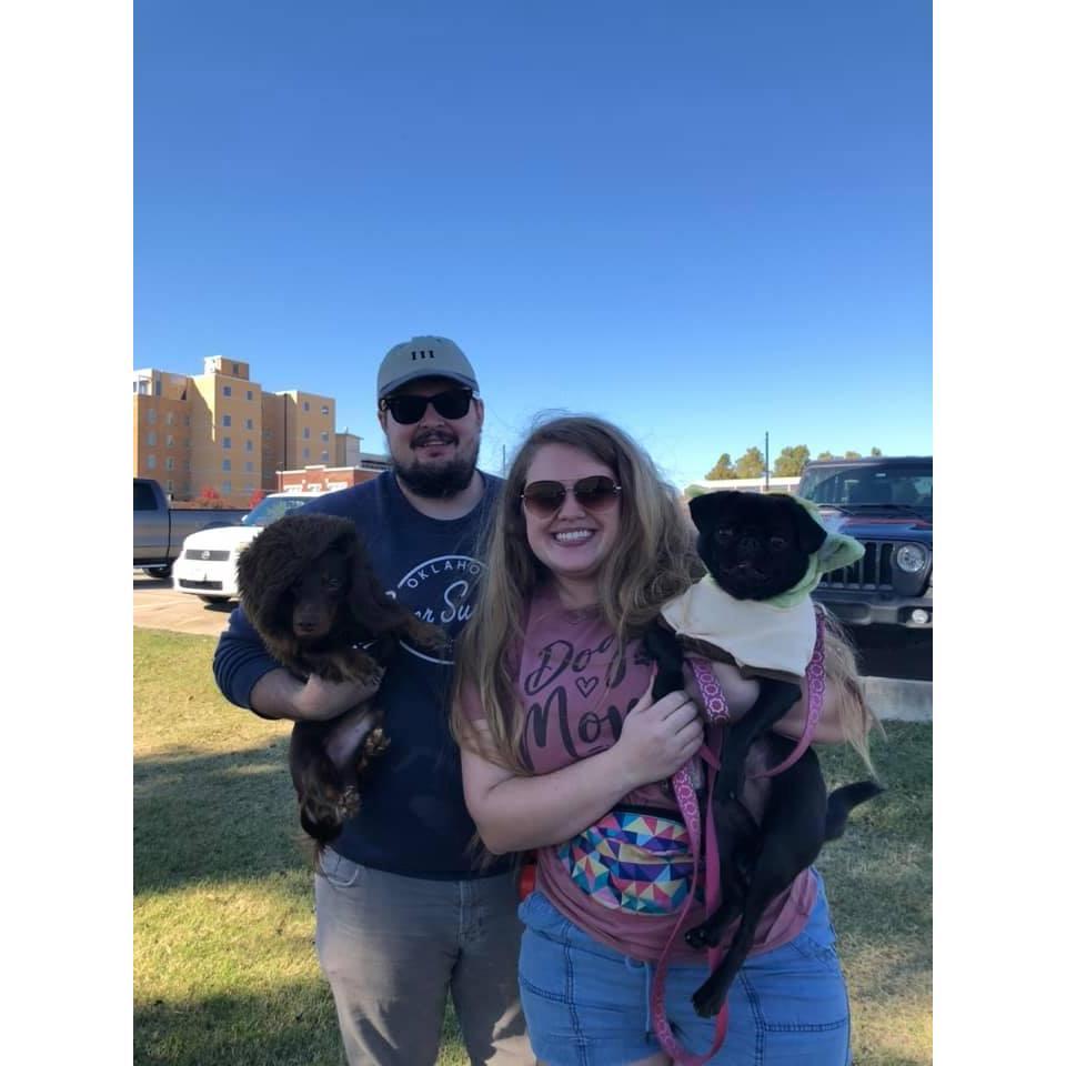 You probably know that we are devoted dog parents to Dion and Junie B. This was Junie B.'s costume themed 1st birthday party at the Midtown Mutts dog park in OKC.