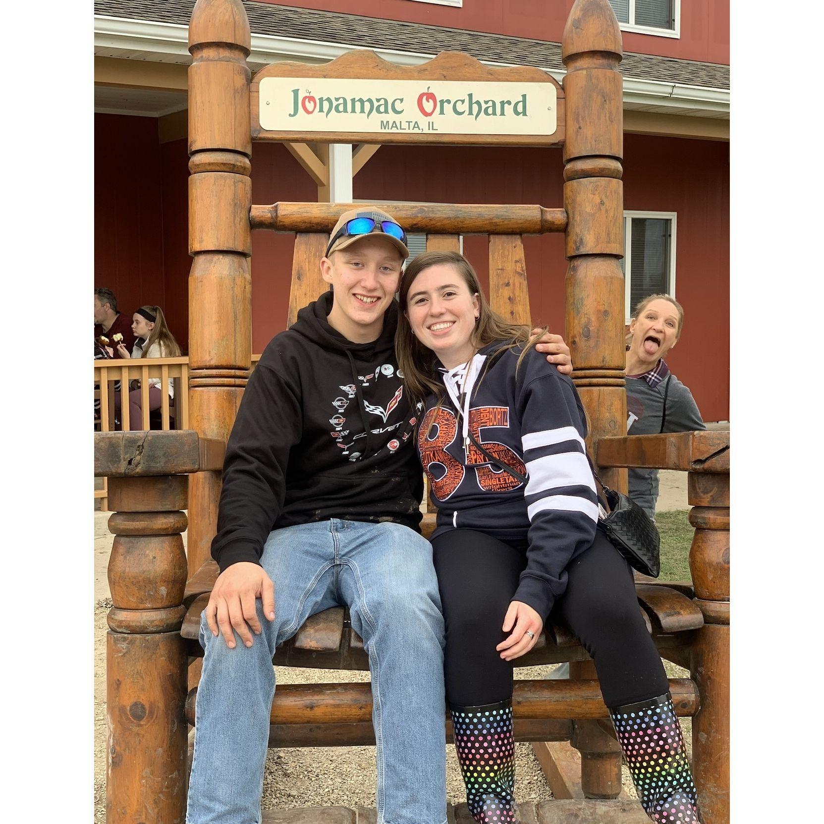 We went apple picking with friends and family